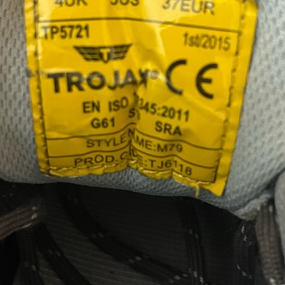 Trojan Safety Steel Toe Shoes Sz 5 - Picture 12 of 14